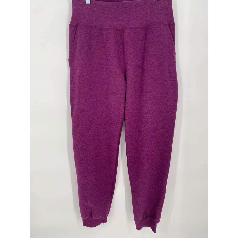 Beyond Yoga Spacedye Midi Jogger Purple Heather High Waisted Pants Active Large